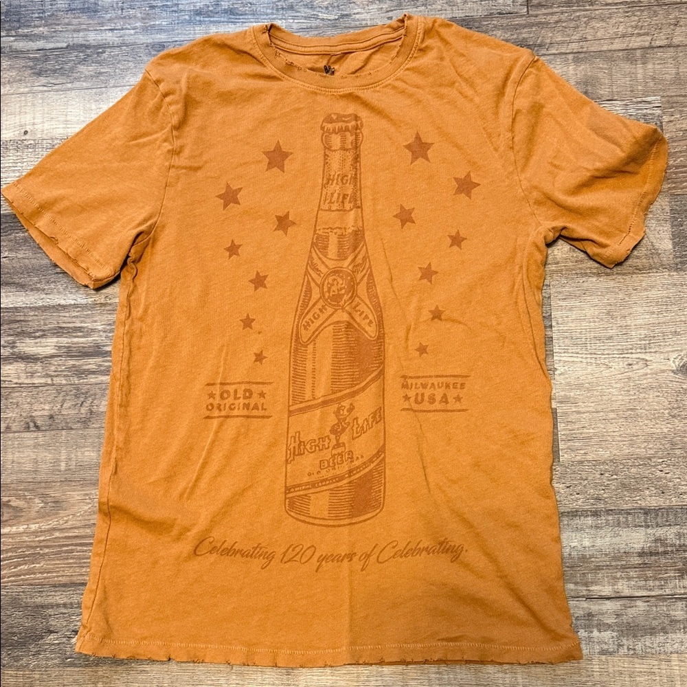 Miller High Life 120th Anniversary Bottle Vintage Tee men’s small